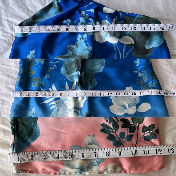 NWT ZARA Blue Floral One-Shoulder Wide Leg Jumpsuit XS - Picture 15 of 16